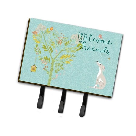 Carolines Treasures Carolines Treasures BB7636TH68 Welcome Friends Italian Greyhound Leash or Key Holder; 6 x 2 x 9 in. BB7636TH68